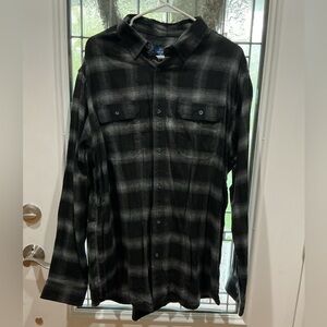 George Men’s XL Gray Plaid Button-down Shirt